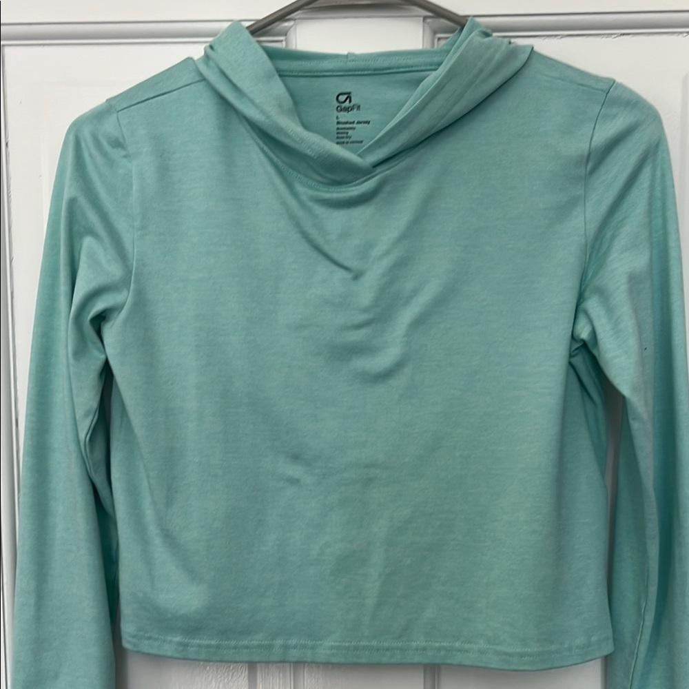 Gapfit Girls Mint Green Long hooded top